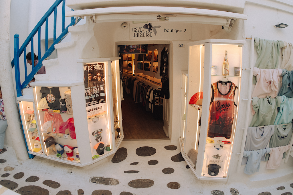 Cavo Paradiso Boutique at Kouzi Georgouli, Mykonos Town